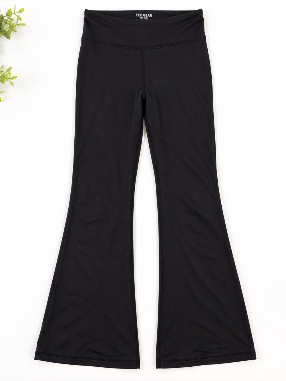 Tek Gear Soft Tek Black Flare Leggings Girls Size S 7